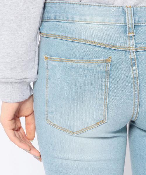 Another Edition(アナザーエディション)の「クラッシュスキニーデニムパンツ/ AEBC CRASH SKINY DNM◆(その他パンツ・レディース・ライトブルー/コバルトブルー・MEDIUM/SMALL)」の5枚目の写真