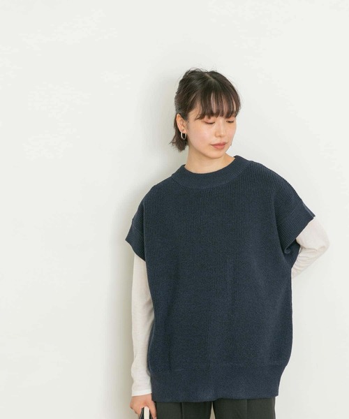 UR Lab.(アーバンリサーチラボ)の「ニットルーズベスト(ベスト・レディース・ブラック/ネイビー/モカ・FREE)」の11枚目の写真