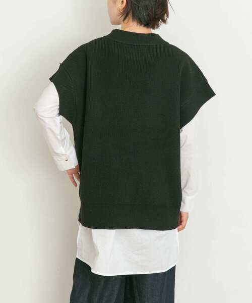 UR Lab.(アーバンリサーチラボ)の「ニットルーズベスト(ベスト・レディース・ブラック/ネイビー/モカ・FREE)」の6枚目の写真