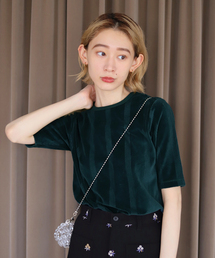 SLOBE citron. | 【MILLER/ミラー】SLOBE citron. ベロアハーフスリーブTEE(Tシャツ/カットソー)