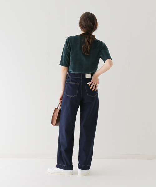 SLOBE citron.（スローブシトロン）の「【MILLER/ミラー】SLOBE citron. ベロアハーフスリーブTEE（Tシャツ/カットソー・レディース・グリーン・FREE）」の17枚目の写真