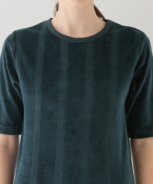 SLOBE citron.（スローブシトロン）の「【MILLER/ミラー】SLOBE citron. ベロアハーフスリーブTEE（Tシャツ/カットソー・レディース・グリーン・FREE）」の15枚目の写真