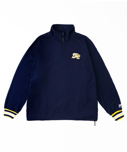 FILA/フィラ ブランド ロゴ 3D刺繍 ハーフジップ 長袖