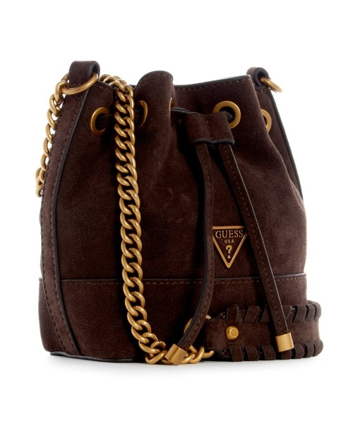 Guess（ゲス）の「KAOMA Crossbody Bucket（ショルダーバッグ・レディース・ブラック/ベージュ/ブラウン/ストーン・ONE SIZE）」の3枚目の写真