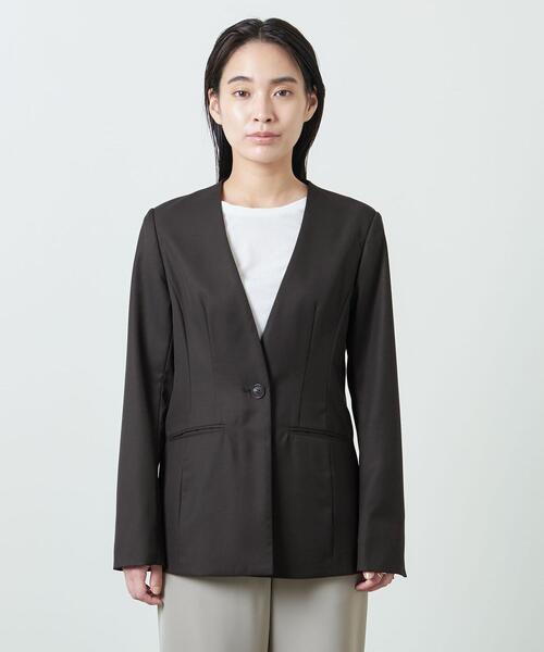 【MARW UNITED ARROWS】ツイルノーカラージャケット SUMMER ツイルノーカラージャケット