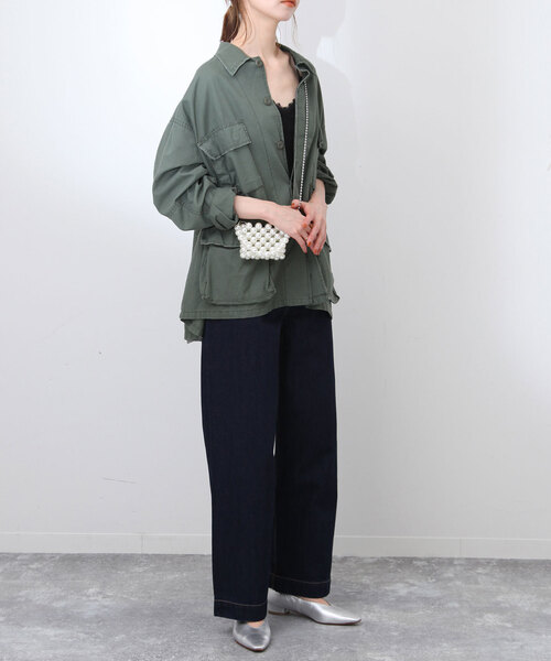 SLOBE IENA（スローブイエナ）の「パット付きレースキャミ（キャミソール・レディース・ブラック/アイボリー・FREE）」の4枚目の写真