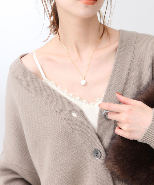 SLOBE IENA（スローブイエナ）の「パット付きレースキャミ（キャミソール・レディース・ブラック/アイボリー・FREE）」の10枚目の写真