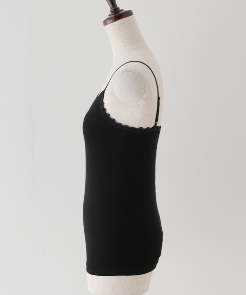 SLOBE IENA（スローブイエナ）の「パット付きレースキャミ（キャミソール・レディース・ブラック/アイボリー・FREE）」の14枚目の写真