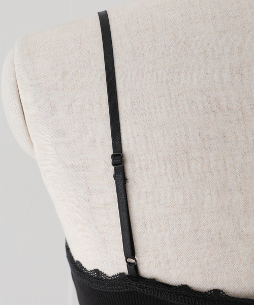 SLOBE IENA（スローブイエナ）の「パット付きレースキャミ（キャミソール・レディース・ブラック/アイボリー・FREE）」の21枚目の写真