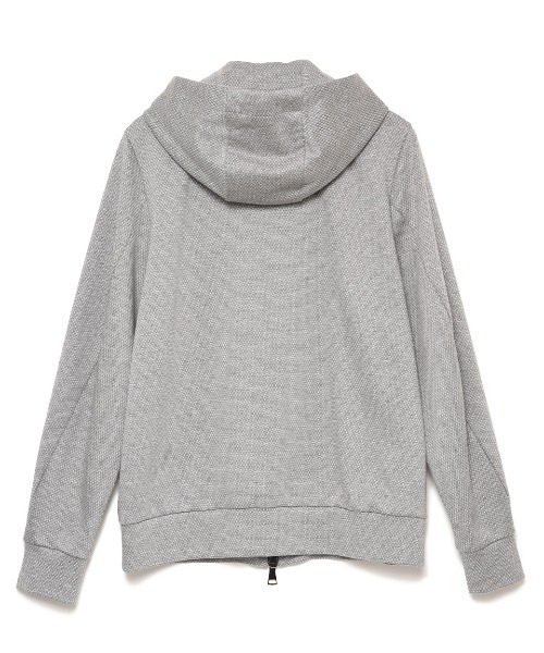 H.I.P. by SOLIDO（エイチアイピーバイソリード）の「H.I.P. by SOLIDO(エイチアイピー バイ ソリード) BLISTER JACQUARD JERSEY SLIM FIT HOODIE（パーカー・メンズ・チャコールグレー/ライトグレー・2/3/1/4）」の4枚目の写真