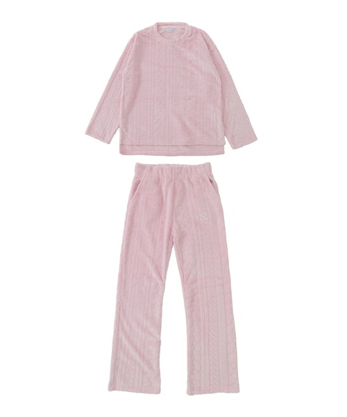 ファーフリース上下セットアップルームウェア