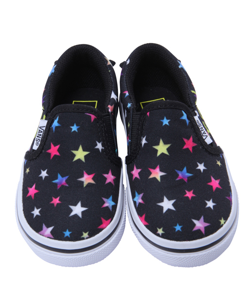 VANS（バンズ）の「XGS★×VANS SLIP ON RAINBOW STAR（スニーカー・キッズ・ブラック・14cm/15cm/16cm/17cm/18cm/19cm/20cm/21cm）」の5枚目の写真