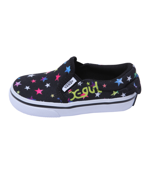 VANS（バンズ）の「XGS★×VANS SLIP ON RAINBOW STAR（スニーカー・キッズ・ブラック・14cm/15cm/16cm/17cm/18cm/19cm/20cm/21cm）」の6枚目の写真