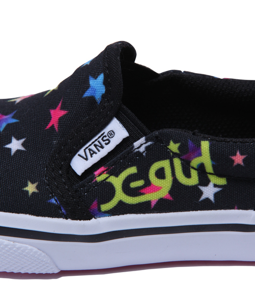 VANS（バンズ）の「XGS★×VANS SLIP ON RAINBOW STAR（スニーカー・キッズ・ブラック・14cm/15cm/16cm/17cm/18cm/19cm/20cm/21cm）」の8枚目の写真