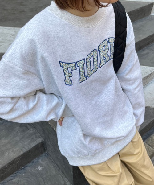 nemne store（ネンネストア）の「【低身長用サイズあり】裏起毛アソート刺繍・プリントスウェット（スウェット・レディース・ネイビー/オフホワイト/グリーン/オートミール/ホワイト系その他/グレー系その他・SMALL/MEDIUM）」の21枚目の写真