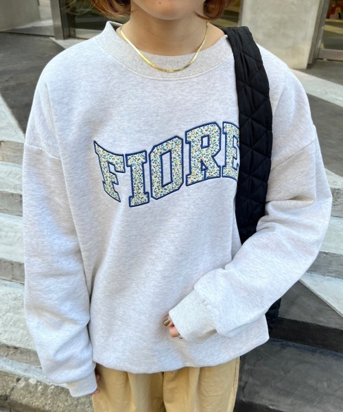 nemne store（ネンネストア）の「【低身長用サイズあり】裏起毛アソート刺繍・プリントスウェット（スウェット・レディース・ネイビー/オフホワイト/グリーン/オートミール/ホワイト系その他/グレー系その他・SMALL/MEDIUM）」の18枚目の写真