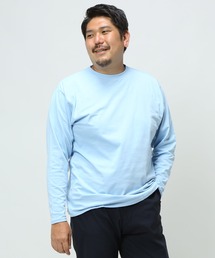 プラスガード 丸首 コットン ロング Tシャツ