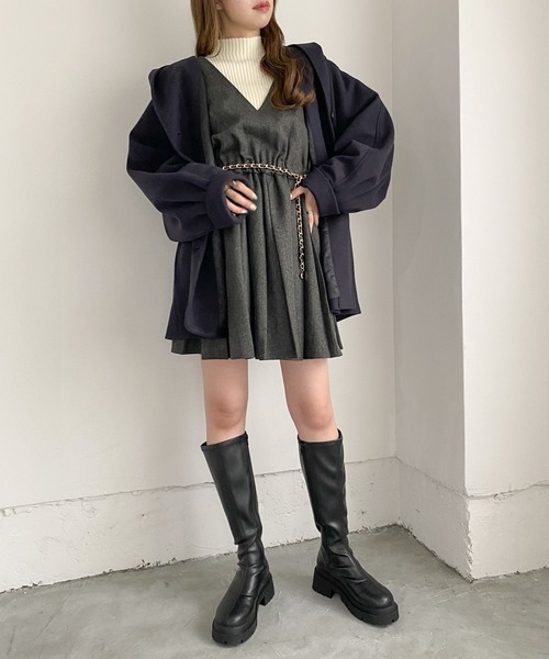 Heather（ヘザー）の「チェーンベルト　164412（ベルト・レディース・ブラック/アイボリー・ONE SIZE）」の6枚目の写真