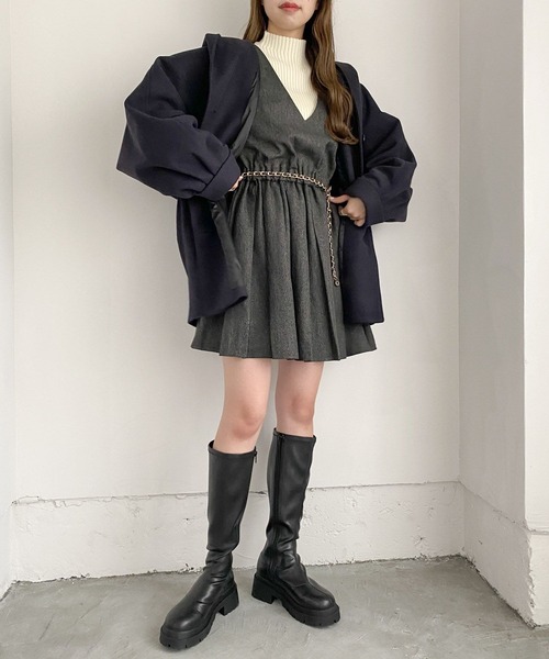 Heather（ヘザー）の「チェーンベルト　164412（ベルト・レディース・ブラック/アイボリー・ONE SIZE）」の7枚目の写真