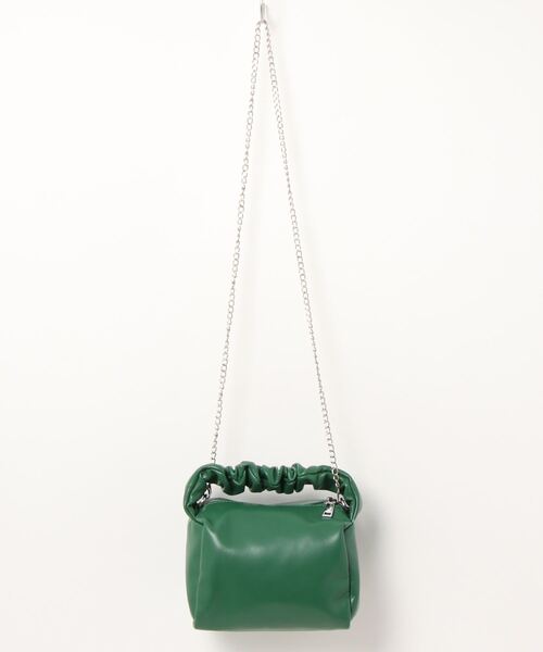 JUMELLE（ジュメロ）の「くしゅハンドルバッグ（ハンドバッグ・レディース・ホワイト/グリーン・FREE）」の10枚目の写真