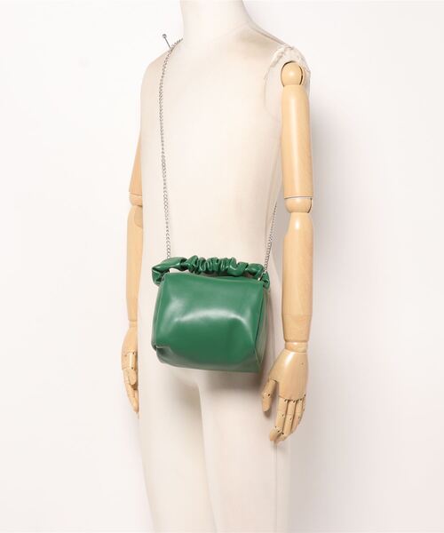 JUMELLE（ジュメロ）の「くしゅハンドルバッグ（ハンドバッグ・レディース・ホワイト/グリーン・FREE）」の8枚目の写真