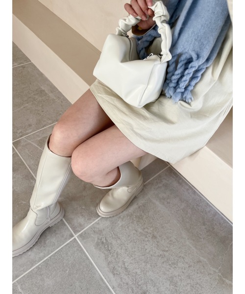 JUMELLE（ジュメロ）の「くしゅハンドルバッグ（ハンドバッグ・レディース・ホワイト/グリーン・FREE）」の15枚目の写真