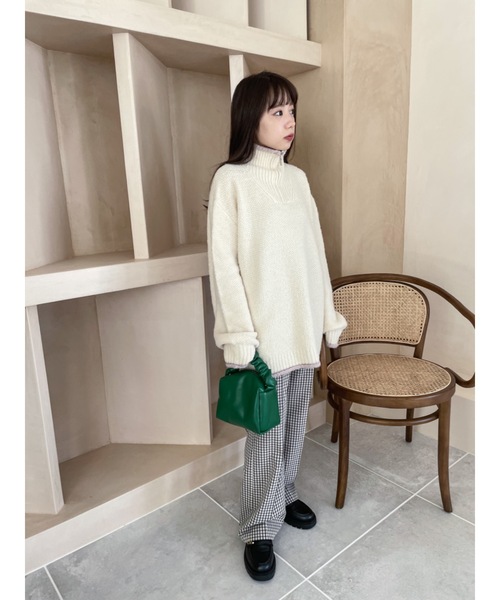 JUMELLE（ジュメロ）の「くしゅハンドルバッグ（ハンドバッグ・レディース・ホワイト/グリーン・FREE）」の5枚目の写真