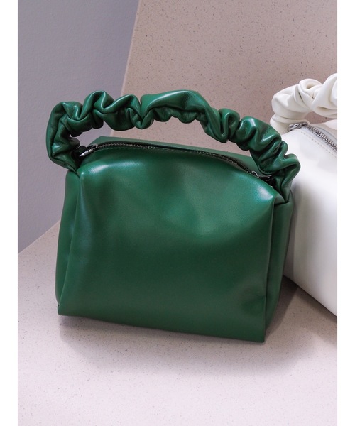 JUMELLE（ジュメロ）の「くしゅハンドルバッグ（ハンドバッグ・レディース・ホワイト/グリーン・FREE）」の19枚目の写真