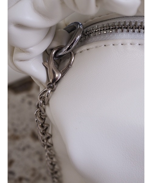 JUMELLE（ジュメロ）の「くしゅハンドルバッグ（ハンドバッグ・レディース・ホワイト/グリーン・FREE）」の16枚目の写真