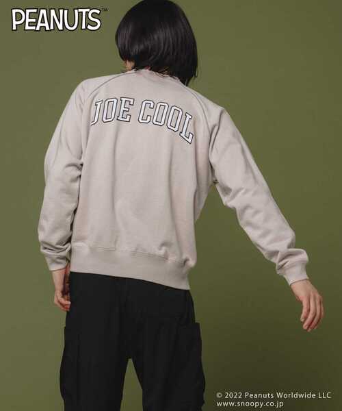 Uiscel（ユイセル）の「『PEANUTS(ピーナッツ)』オリジナルプリント USAコットンスウェットプルオーバーA（スウェット・メンズ・グレー/ライトベージュ・MEDIUM/LARGE）」の6枚目の写真