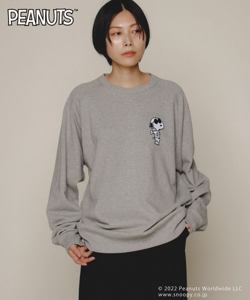 Uiscel（ユイセル）の「『PEANUTS(ピーナッツ)』オリジナルプリント USAコットンスウェットプルオーバーA（スウェット・メンズ・グレー/ライトベージュ・MEDIUM/LARGE）」の22枚目の写真