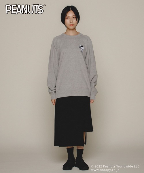 Uiscel（ユイセル）の「『PEANUTS(ピーナッツ)』オリジナルプリント USAコットンスウェットプルオーバーA（スウェット・メンズ・グレー/ライトベージュ・MEDIUM/LARGE）」の20枚目の写真