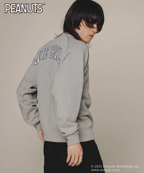 Uiscel（ユイセル）の「『PEANUTS(ピーナッツ)』オリジナルプリント USAコットンスウェットプルオーバーA（スウェット・メンズ・グレー/ライトベージュ・MEDIUM/LARGE）」の13枚目の写真