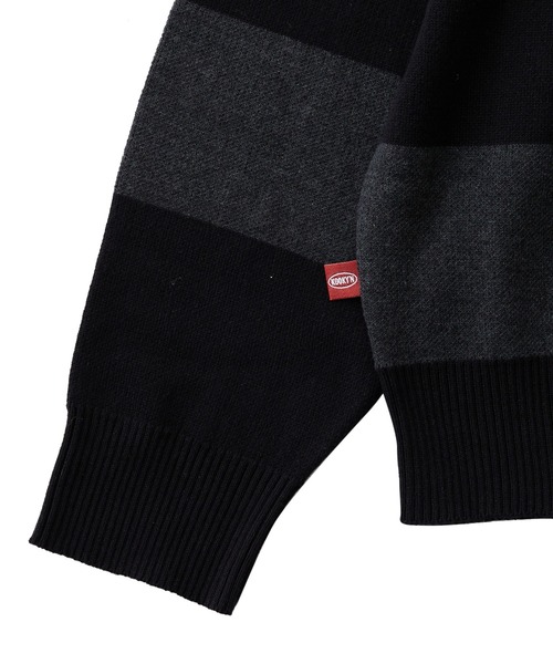 WHO'S WHO gallery（フーズフーギャラリー）の「【KOOKY'N/クーキー】BRONX FATボーダーニット（ニット/セーター・メンズ・パープル/ブラック/ブラウン/ブラック系その他・FREE）」の19枚目の写真