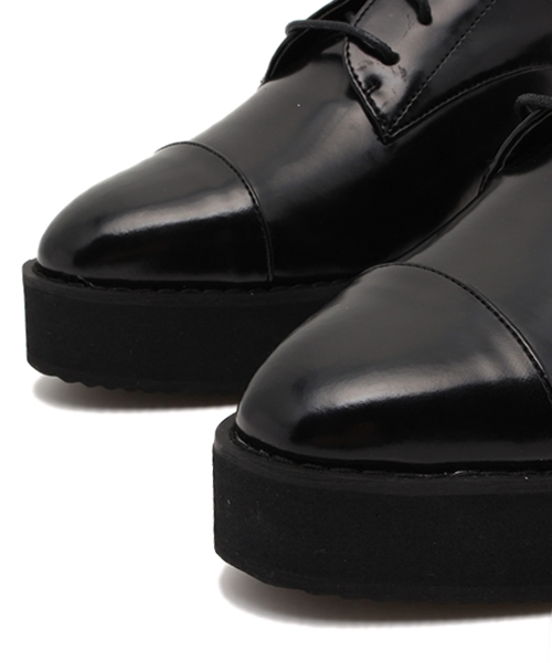 WHO'S WHO gallery（フーズフーギャラリー）の「厚底オックスフォード（その他シューズ・レディース・ブラック/ホワイト・23.5cm/24/23）」の6枚目の写真