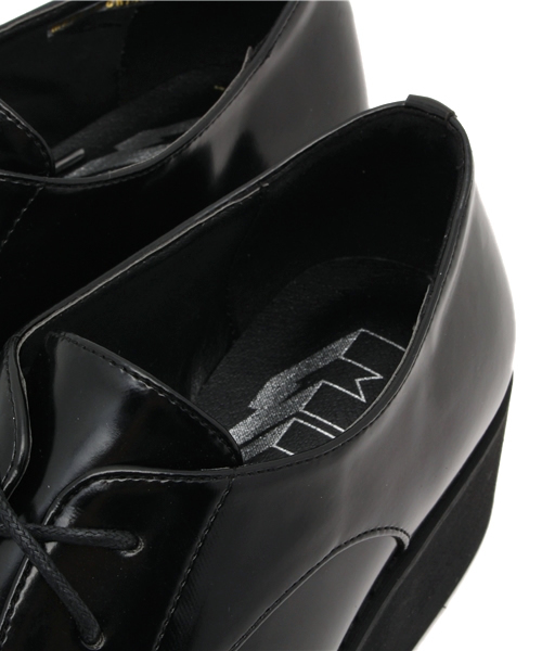 WHO'S WHO gallery（フーズフーギャラリー）の「厚底オックスフォード（その他シューズ・レディース・ブラック/ホワイト・23.5cm/24/23）」の8枚目の写真