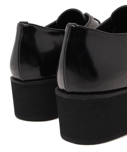 WHO'S WHO gallery（フーズフーギャラリー）の「厚底オックスフォード（その他シューズ・レディース・ブラック/ホワイト・23.5cm/24/23）」の9枚目の写真