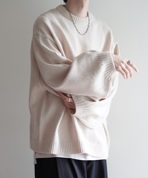 cussil | 【cussil/クシル】ハイファンクショナルニット ワイドバルーンスリーブ ルーズ セーター/イージーケア アンチピリング 形状記憶  ウォッシャブル(ニット/セーター)