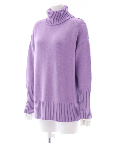 clear(クリア)の「サイドスリットオーバーニットトップス(ニット/セーター・レディース・ピンク/イエロー/パープル/ブラック/アイボリー/グレイッシュベージュ・F)」の9枚目の写真