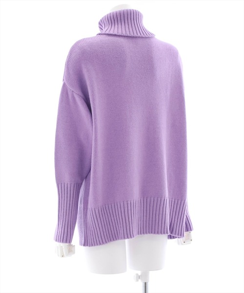 clear(クリア)の「サイドスリットオーバーニットトップス(ニット/セーター・レディース・ピンク/イエロー/パープル/ブラック/アイボリー/グレイッシュベージュ・F)」の12枚目の写真