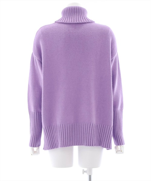 clear(クリア)の「サイドスリットオーバーニットトップス(ニット/セーター・レディース・ピンク/イエロー/パープル/ブラック/アイボリー/グレイッシュベージュ・F)」の8枚目の写真