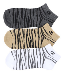 Champion | Champion/チャンピオン ソックス ウィメンズ アニマル柄 3足組 スニーカーインソックス CWSCU401(ソックス/靴下)