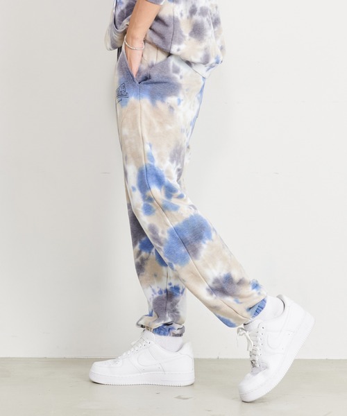 LONSDALE（ロンズデール）の「LONSDALE/ロンズデール セットアップ対応可 ワンポイントロゴ 両脇ポケット トレーニング タイダイ スウェットパンツ（スウェットパンツ・メンズ・ベージュ/チャコールグレー・LL/M/L）」の6枚目の写真