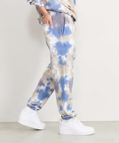 LONSDALE（ロンズデール）の「LONSDALE/ロンズデール セットアップ対応可 ワンポイントロゴ 両脇ポケット トレーニング タイダイ スウェットパンツ（スウェットパンツ・メンズ・ベージュ/チャコールグレー・LL/M/L）」の7枚目の写真