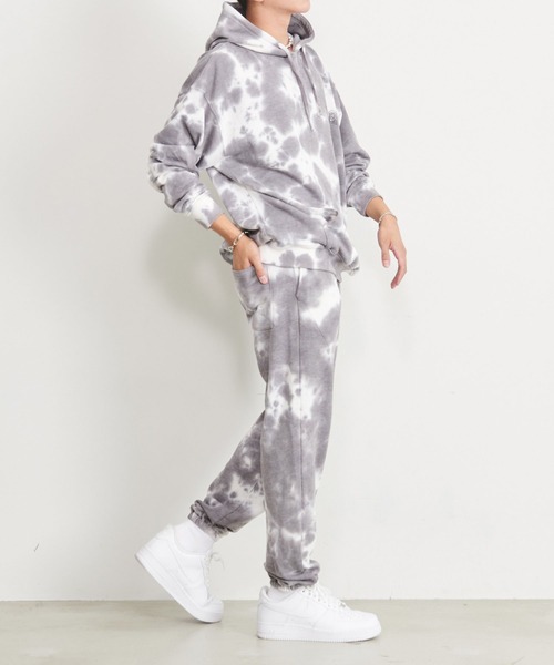 LONSDALE（ロンズデール）の「LONSDALE/ロンズデール セットアップ対応可 ワンポイントロゴ 両脇ポケット トレーニング タイダイ スウェットパンツ（スウェットパンツ・メンズ・ベージュ/チャコールグレー・LL/M/L）」の18枚目の写真