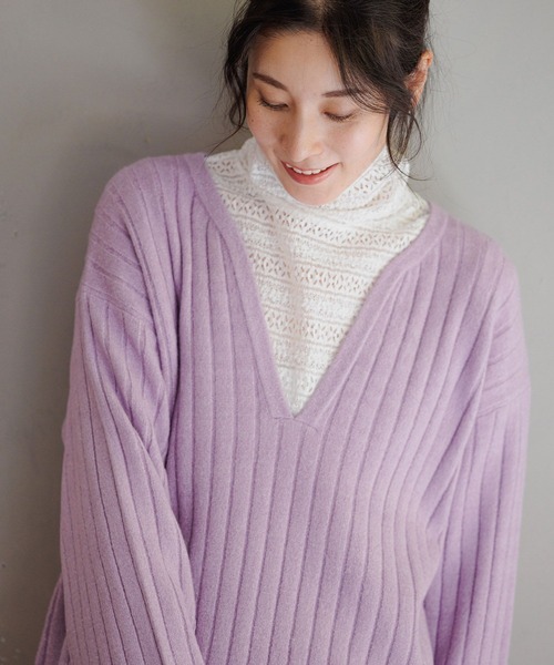 LEPSIM（レプシィム）の「シャーリングレースインナー　170823（Tシャツ/カットソー・レディース・オフホワイト/ブラック・FREE）」の17枚目の写真