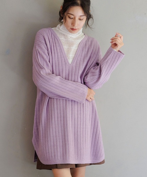 LEPSIM（レプシィム）の「シャーリングレースインナー　170823（Tシャツ/カットソー・レディース・オフホワイト/ブラック・FREE）」の3枚目の写真