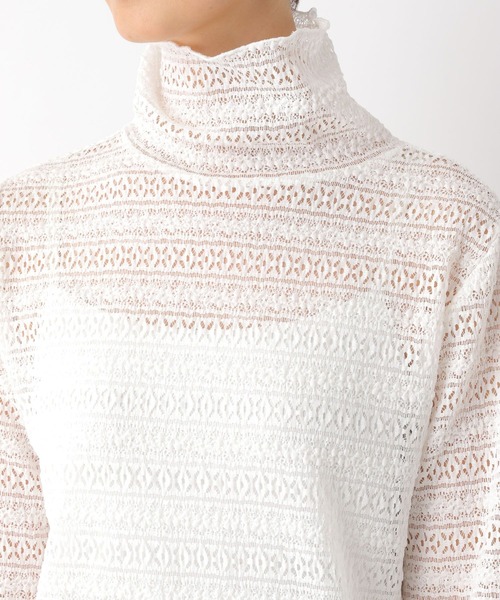 LEPSIM（レプシィム）の「シャーリングレースインナー　170823（Tシャツ/カットソー・レディース・オフホワイト/ブラック・FREE）」の16枚目の写真