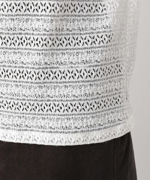 LEPSIM（レプシィム）の「シャーリングレースインナー　170823（Tシャツ/カットソー・レディース・オフホワイト/ブラック・FREE）」の22枚目の写真