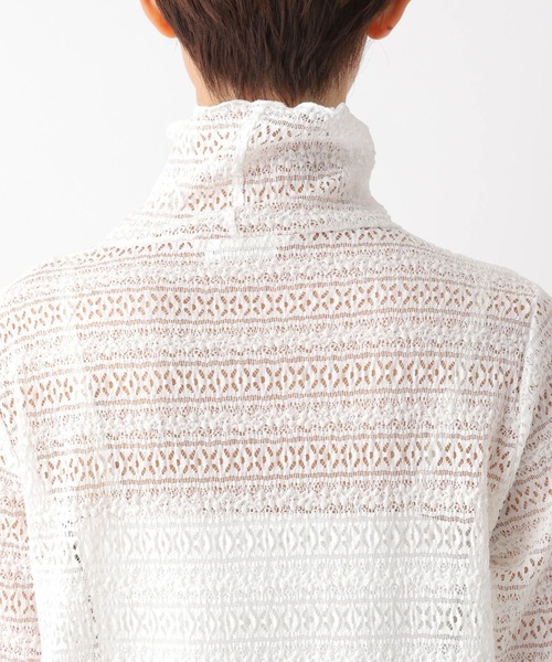 LEPSIM（レプシィム）の「シャーリングレースインナー　170823（Tシャツ/カットソー・レディース・オフホワイト/ブラック・FREE）」の14枚目の写真